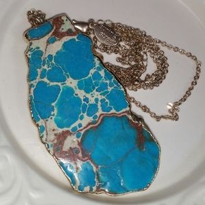 Spring Street 14k Gold Plated Ocean Sea Jasper Pen